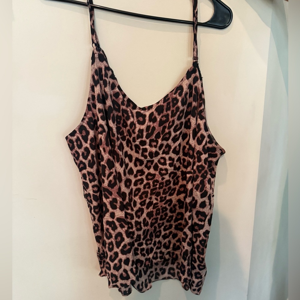 Torrid Women's Top Size 4X Cami Leopard Print Black Lace Trim-New With Tag - Picture 5 of 8